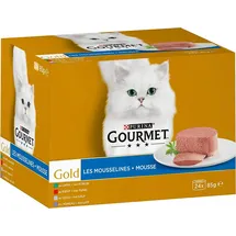 Purina Gourmet Gold Feine Pastete x 85 g - Mixpaket Fleisch (Kaninchen, Kalb, Rind, Lamm)