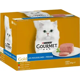 Purina Gourmet Gold Feine Pastete x 85 g - Mixpaket Fleisch (Kaninchen, Kalb, Rind, Lamm)