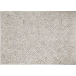 Badematte FRAMSOHN FROTTIER "Mosaik" Gr. 4, grau (oxford), H:7mm, Baumwolle, Badematten, gemustert, Baumwolle, hergestellt in Österreich