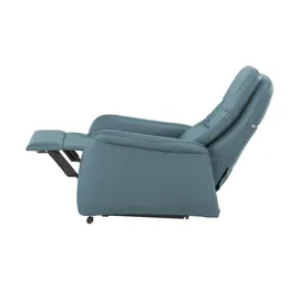 Hukla Relaxsessel Tobias Leder 75 x 102 x 88 cm Blau elektrisch