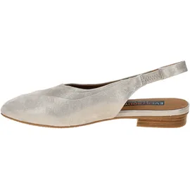 Everybody Brunilde Sling Pumps grau silber Glitzer für Damen, grau, Größe 39 1⁄2 EU