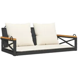 furnicato Hängebank 109 x 62 x 40 cm Schwarz