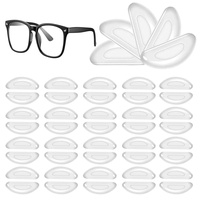 SHULLIN 20 Paare Selbstklebend Silikon Nasenpads Anti Rutsch Silikon Brillen Pads Brille Nasenpads Weiche Adhesive Nasenpads Brillen Nasenpads Brille Nasen Pad Airbag Nasenpads für Sonnenbrillen
