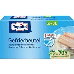 20 Toppits Gefrierbeutel 6,0 l