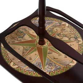 vidaXL Globus-Bartisch Eukalyptusholz Grün Freistehend