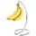 Relaxdays Bananenhalter Metall 25 x 10 x 30 Silber