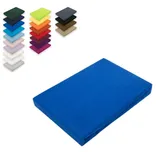 EXKLUSIV HEIMTEXTIL Spannbettlaken Microfaser 180 x 200 cm blau