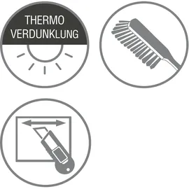 GARDINIA Plissee Concept Thermo 70 x 130 cm Fenstergröße (Velux) schwarz