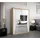abiks möbel Schwebetürenschrank MONACO 150 x 200 x 62 cm Weiß