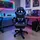 Hti-Living Gaming-Stuhl Racing-Design Schwarz-Blau