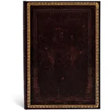 Paperblanks Hardcover Notizbuch schwarzes Marokkoleder, Midi, Liniert,