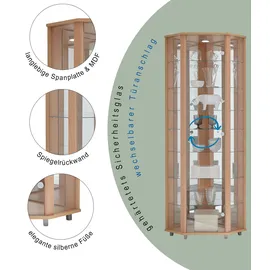 fif Möbel Eckvitrine TRIO 172 x 0 x 0 cm Beige