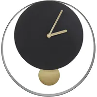 Beliani Wanduhr, Magland 30 cm Metall Schwarz