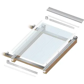 Scobalit Doppelstegplatten 16 mm Klar Anthrazit gestreift Polycarbonat 980 x 2000