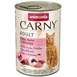 Animonda Carny Adult Katzenfutter für erwachsene Katzen, Dose Nassfutter für ausgewachsene Katzen, Pute, Huhn + Shrimps, 6 x 400 g