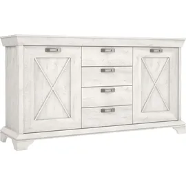 Forte Highboard 178 x 95,9 x 48,2 cm Beige / Weiß