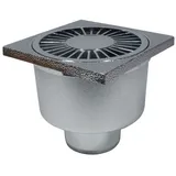 RuG Duschablauf DN50 Badablauf verchromt Nennmaß: 100x100mm