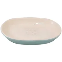 Nobby Katzen Keramik Schale Jada, Mint/Creme, 16 x 12 x 2,5 cm, 0,10 l, 1 Stück