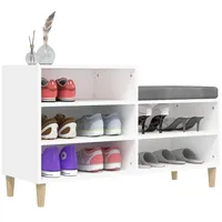 VidaXL Schuhregal Weiß 102x36x60 cm Holzwerkstoff
