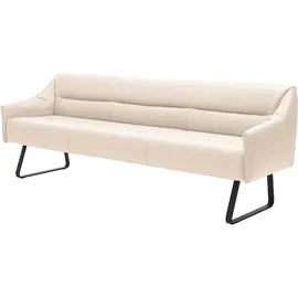 Musterring Essbank MUSTERRING "JustB SP500", weiß (bianco), B:232cm H:86cm T:70cm, Sitzbänke, Essbank, Metallkufe schwarz, verschiedene Farben, Breite 220 oder 250 cm