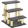 PawHut Katzentreppe 3-stufige Hundetreppe 48 cm Grau