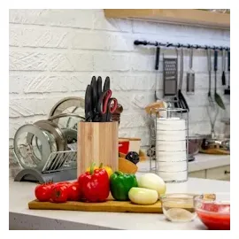 Relaxdays Messerblock braun, 1 St.