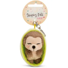 NICI Schlüsselanhänger Sleeping Pets Igel 8cm in Körbchen