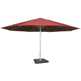 Mendler Sonnenschirm Meran II, Gastronomie Marktschirm, Ø 5m Polyester/Alu Mast weiß 28kg mit Ständer