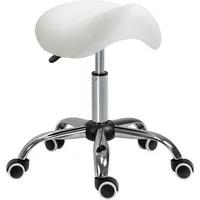 Homcom Sattelhocker,, Weiß, Kunststoff, 53x49x52 cm, Arbeitszimmer, Bürostühle, Bürohocker