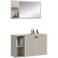 Möbel Boss Garderobenkombination 2-teilig  Station 106 x 37 x 192 cm creme