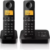 Philips Festnetztelefon D2652B/01 Dual - Haustelefon mit Anrufbeantworter -