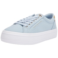 Tommy Hilfiger Damen Vulcanized Sneaker Essential Canvas Schuhe, Blau (Breezy Blue), 36