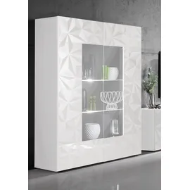 Home Affaire Standvitrine Prisma 166 x 121 x 0 cm Grau/Weiß