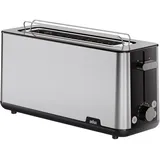 Braun HT 1610 BK PurShine Langschlitz-Toaster (0X23010043)