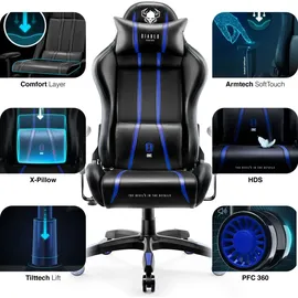 Diablo Chairs X-One 2.0 King Size Gaming Chair schwarz/blau