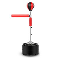 Punchingball Boxstand 120-190cm Höhenverstellbarer Standbox Trainer Standboxsack Erwachsene Boxbirne Punchingball Standboxball Freistehend mit 360° Reflexstange