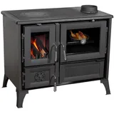 Kaminofen mit Backfach und Herdplatte Holzofen 11 kW Holz Ofen Mehrfachbelegung