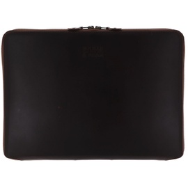 Buckle & Seam Ralph Blu Leather Laptop Case Brown
