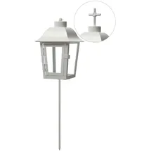 MARELIDA Laterne/Grablaterne mit 2 wechselbaren Spitzen und Erdspieß H:... 51cm in weiß | Gr.: onesize