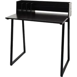 Konsolentisch HWC-K69, Telefontisch, 82x51cm 3D-Struktur, Metall MDF ~ schwarz