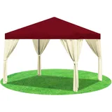 Stabilezelte Pavillon 3x3 Meter Sahara Polyester Bordeaux