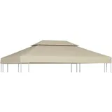 vidaXL Pavillon-Dachplane Ersatzdach 310 g/m2 Beige 3×4 m