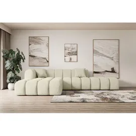 altdecor Ecksofa in L-Form Corner Sofa Bett Eckcouch Couch Wohnlandschaft Cauchsofa Olea-L2-309x190x70 cm Beige