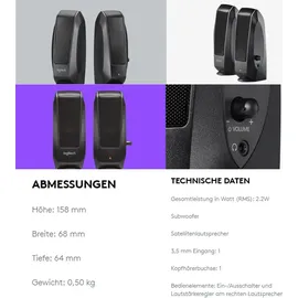 Logitech S120 2.0 System schwarz