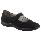 WALDLÄUFER Riemchenballerina »HENNI«, Slipper, Bequemschuh, Klettschuh in komfortabler Weite H (=sehr weit), Gr. 9 (43), schwarz, , 16695162-9