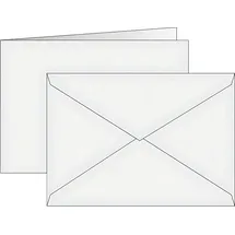 Brunnen Brief-/Falt-/Visitenkarte, unbedruckt Briefkarte, A6, 250 g/qm, 10 Blatt
