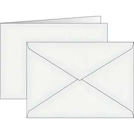Brunnen Brief-/Falt-/Visitenkarte, unbedruckt Briefkarte, A6, 250 g/qm, 10 Blatt