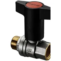 OVENTROP OVENTROP-Kugelhahn Optibal",Knebelgriff DN32, 1 1/4"IG, 1 1/4"AG, PN16, Ms"