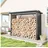 Outsunny Kaminholzregal Stahl 213 x 66,5 x 150 cm Dunkelgrau