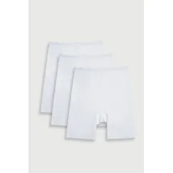 Lange Unterhose YSABEL MORA "BASIC COLLECTION COTTON WITH LACE", Damen, Gr. L, weiß, Obermaterial: 95% Baumwolle, 5% Elasthan, unifarben, eng, Unterhosen, angenehme Weichheit und Passform gegen Reibung